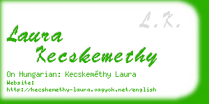 laura kecskemethy business card